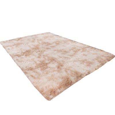 Tie-dye Long Velvet Vintage Carpet Simple American Style Mats Faux Fur Area Rug for Hotel Lobby